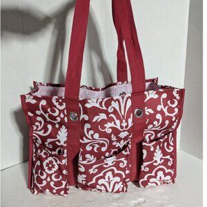 31 Thirty One Organizing Utility Tote Red Parisian Pop Open Top Shoulder Bag
